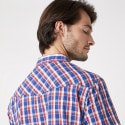 Wrangler Western Shirt In Cerulean Blue Men's Shirt