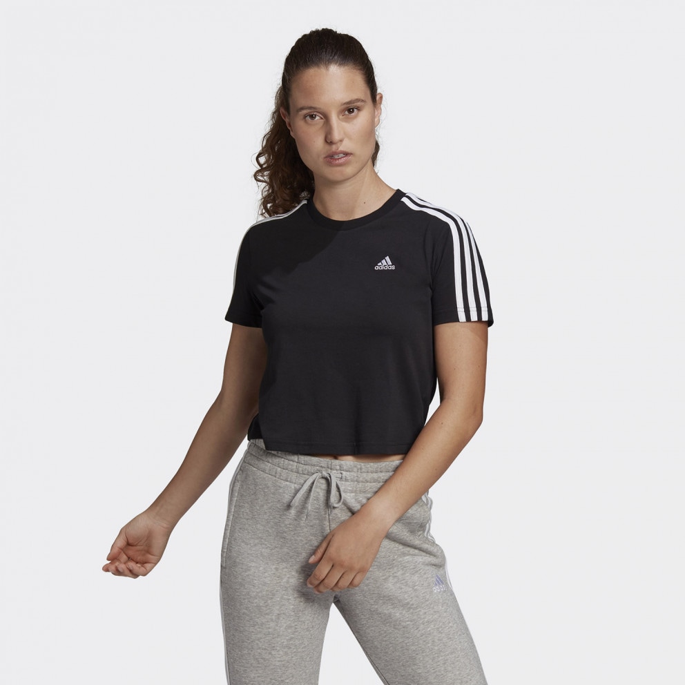 adidas Essentials Loose 3-Stipes Γυναικείο Crop T-shirt