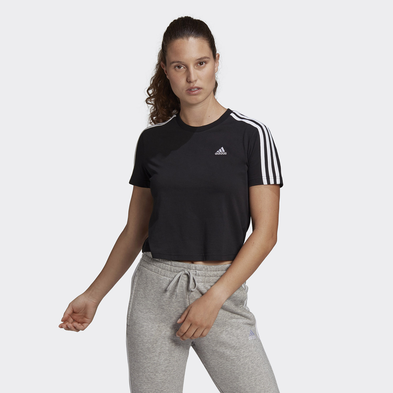 adidas Performance Essentials Loose 3-Stipes Γυναικείο Crop T-shirt (9000068334_1480)