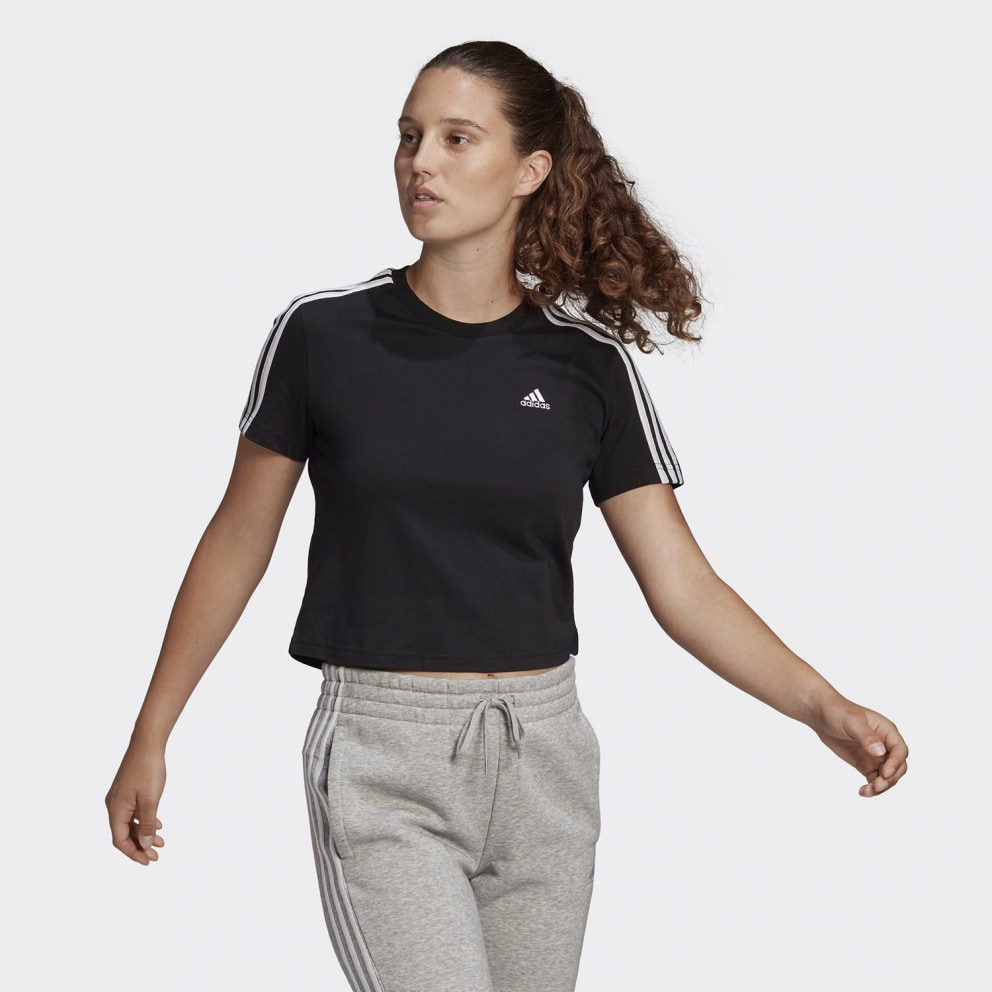 adidas Essentials Loose 3-Stipes Γυναικείο Crop T-shirt