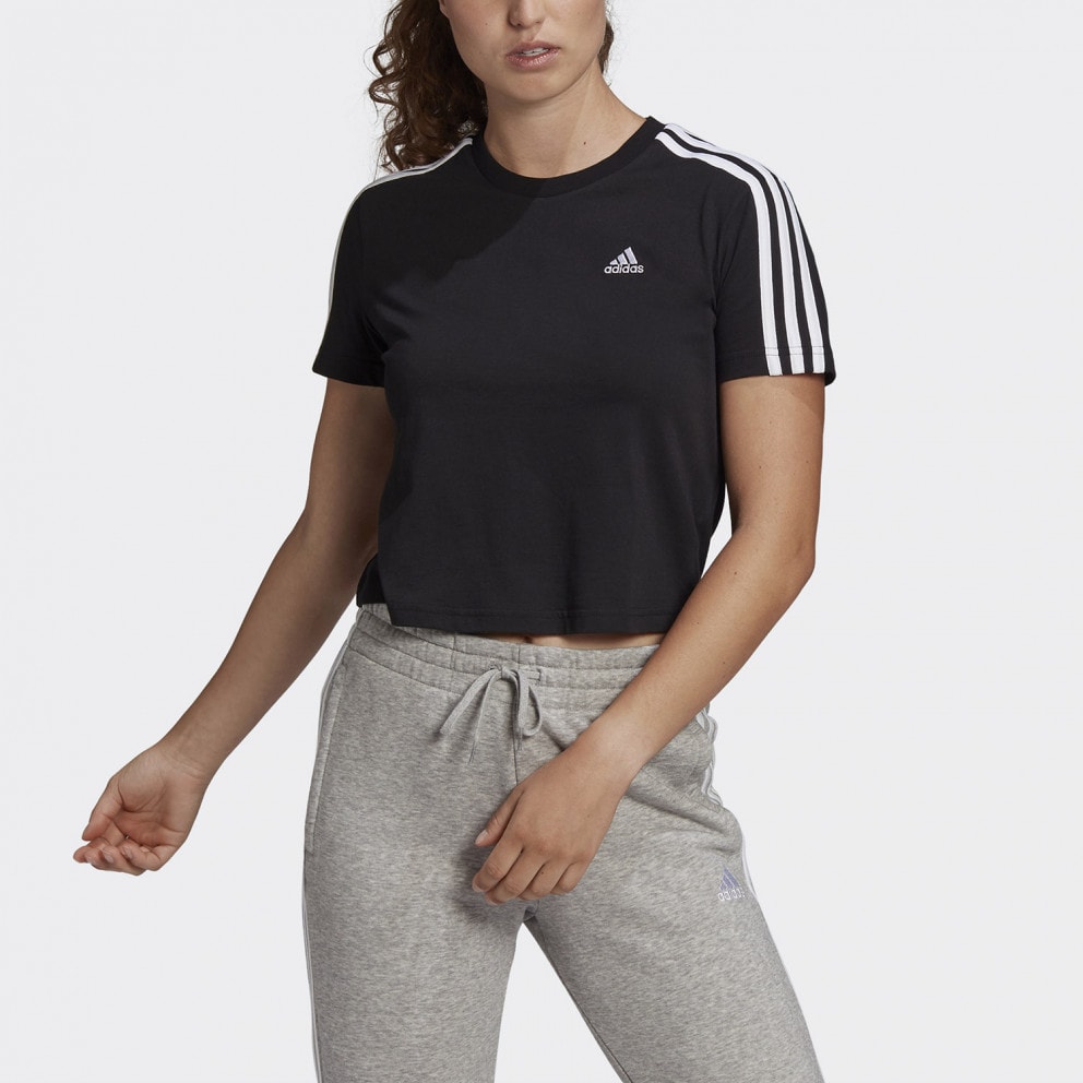 adidas Essentials Loose 3-Stipes Γυναικείο Crop T-shirt