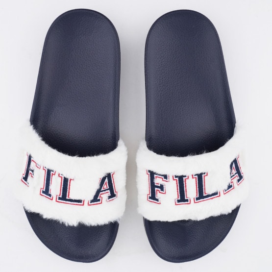 126 Fila Heritage Furry Collegiate Women's Slides Blue / White M00823 - Fila Wmn Halle Satin Track