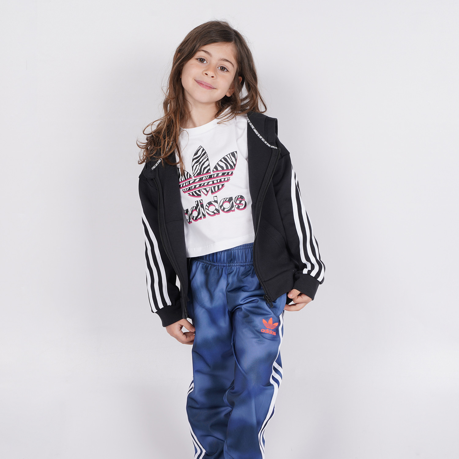 adidas 3-Stripes Full-Zip Παιδική Μπλούζα με Κουκούλα (9000074081_1480)