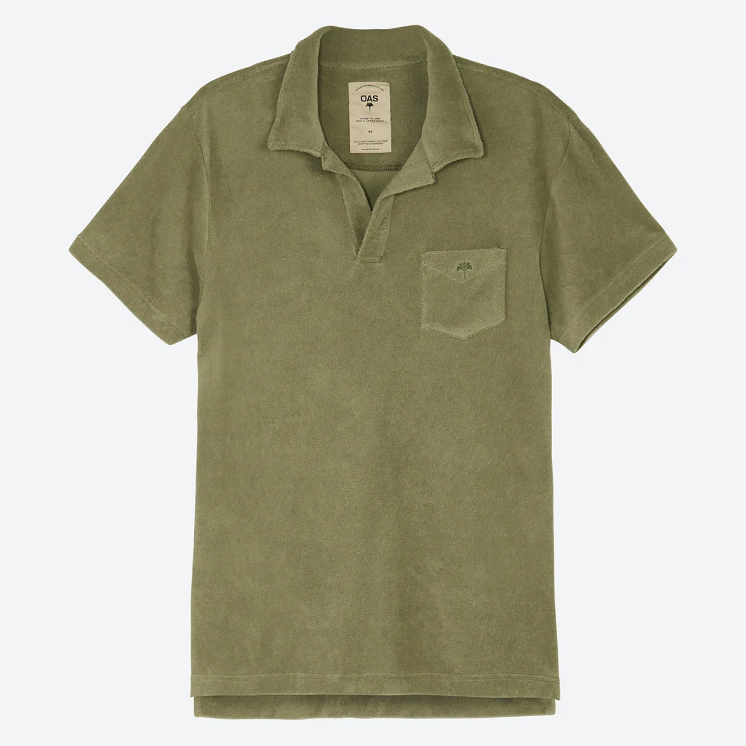 OAS Solid Khaki Ανδρικό Polo T-shirt (9000079955_3565)