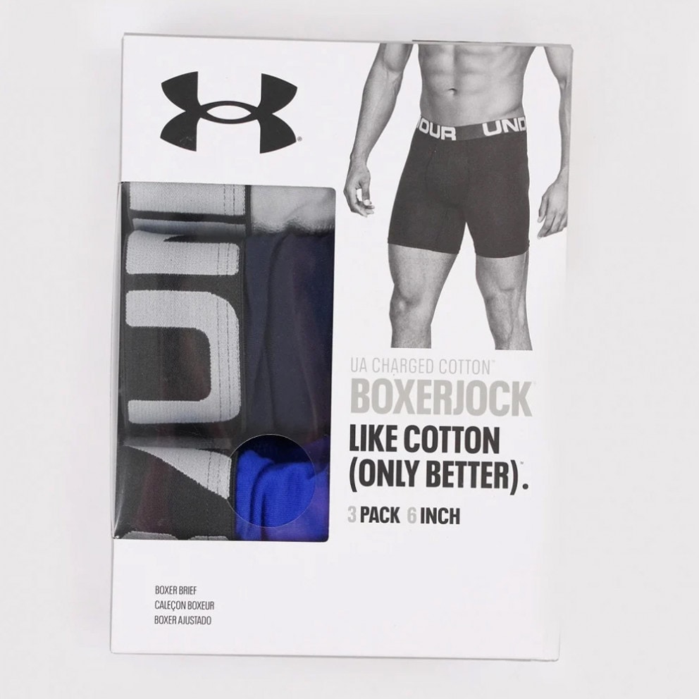 Under Armour Charged Cotton 6In 3-Pack Ανδρικά Μποξεράκια