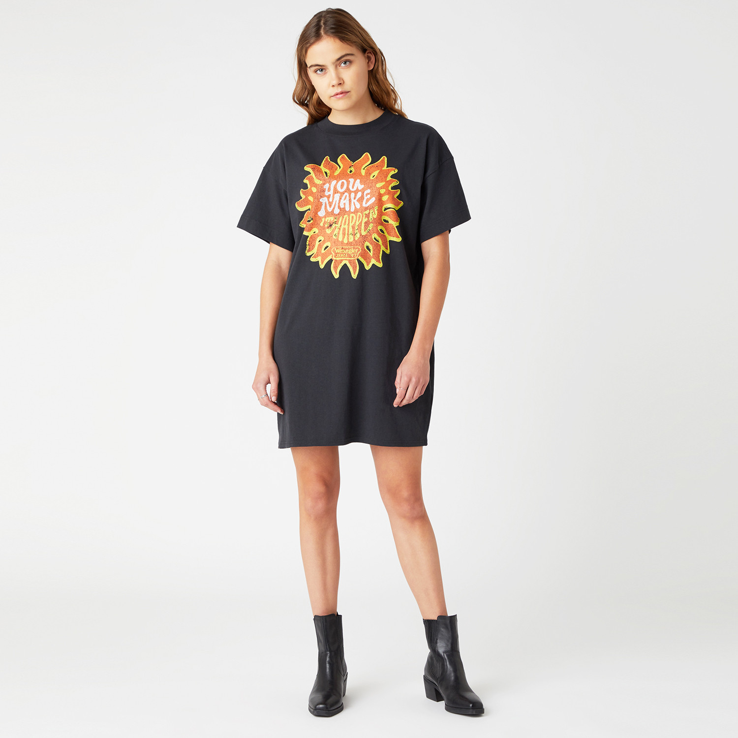  Wrangler Tee Washed Γυναικείο Φόρεμα (9000075288_1982) 2025
