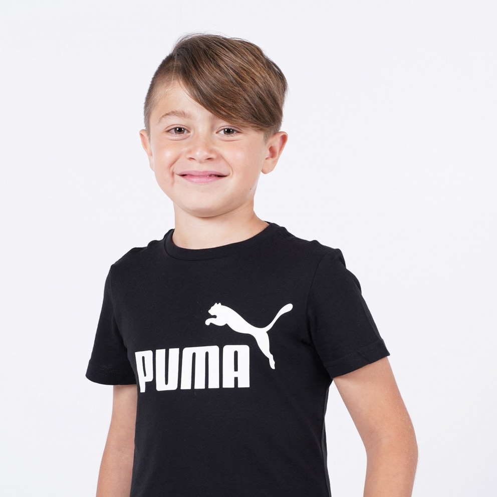 Женская спортивная майка с топом puma свободного кроя - Puma Essential Logo  Kids' T - Shirt Black 586960 - 01