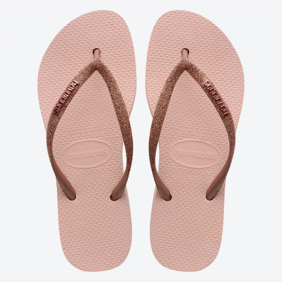 Havaianas pink glitter flip flops cheap