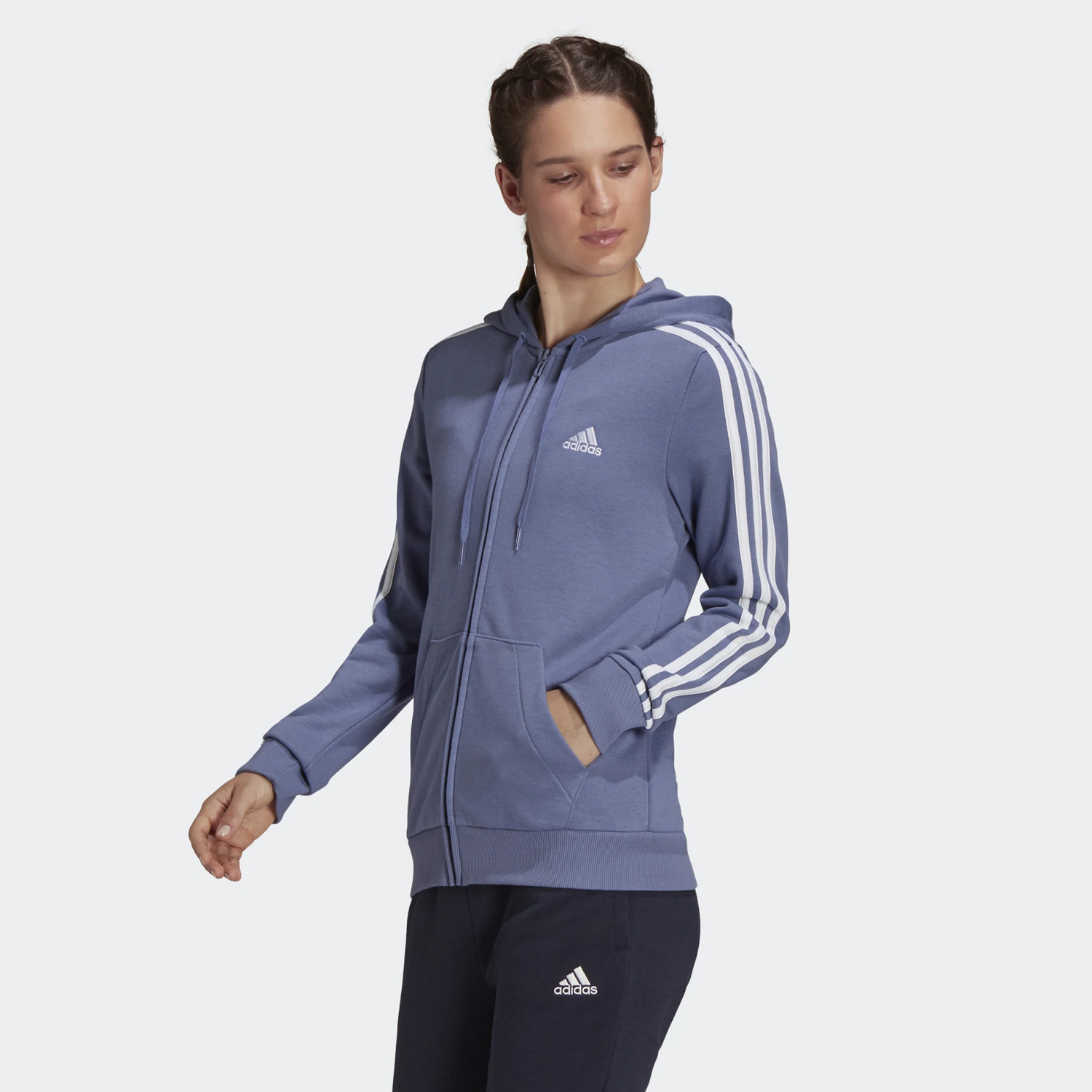 adidas Performance Essentials French Terry 3-Stripes Γυναικεία Ζακέτα (9000083240_54050)