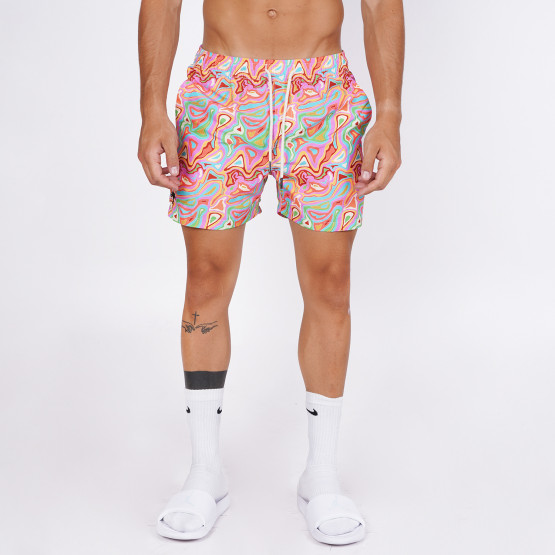 Mr.Macy Mens Printed Swimming Trousers in Spring and Summer Beach Surfing Shorts 