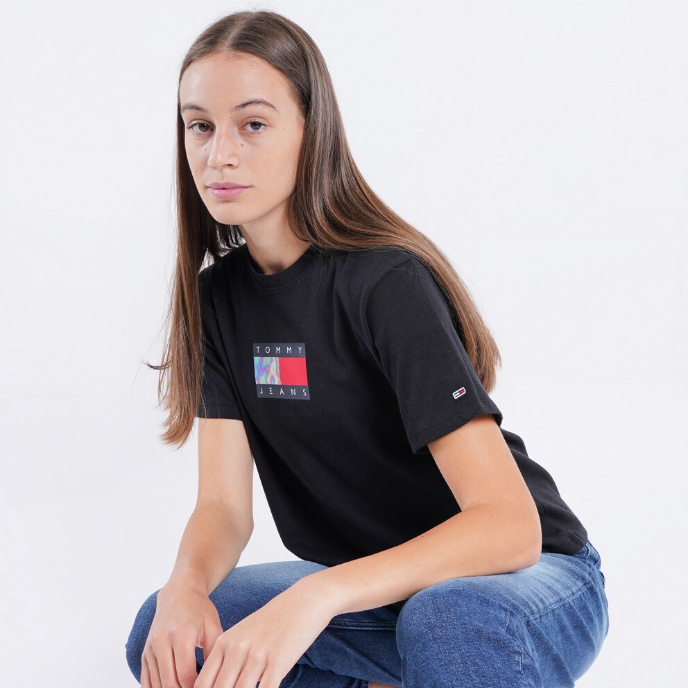Tommy jeans metallic top flag tee