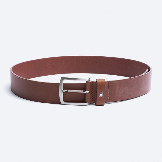 Tommy Hilfiger flag logo belt in tan