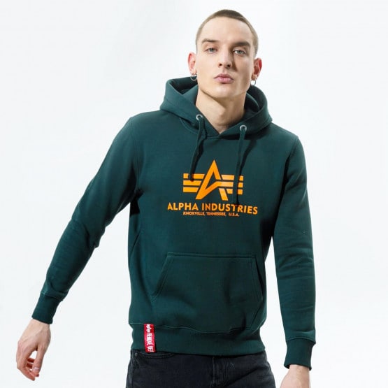 Alpha Industries Basic Ανδρική Μπλούζα με Κουκούλα