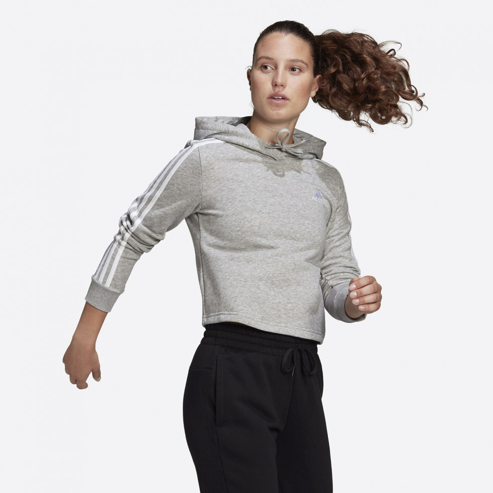 adidas Performance Essentials 3-Stripes Cropped Γυναικείο Φούτερ