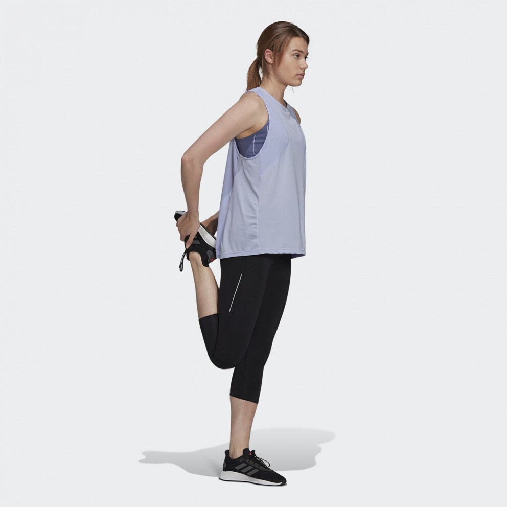 adidas Γυναικείο Αμάνικο T-shirt για Τρέξιμο