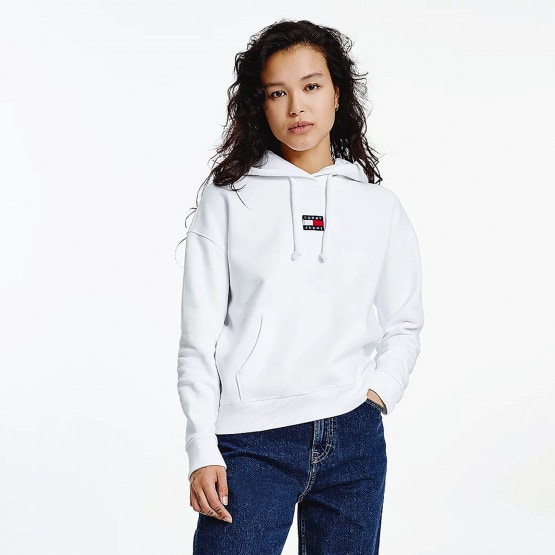 Tommy Jeans Center Badge Women's Hoodie White DW0DW10403 - YBR - Chaqueta  Harrington negra con logo icónico de algodón reciclado Ivy de Tommy Hilfiger