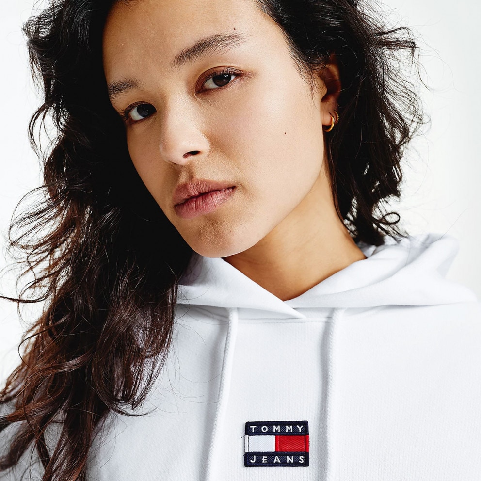 Tommy Jeans Center Badge Women's Hoodie White DW0DW10403 - YBR - Chaqueta  Harrington negra con logo icónico de algodón reciclado Ivy de Tommy Hilfiger