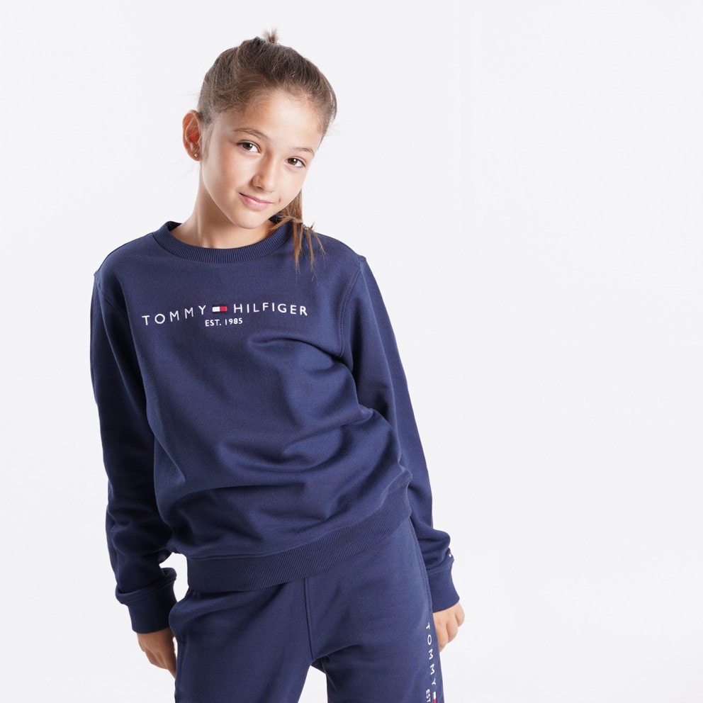 Tommy Hilfiger Dazzle Box Vit t-shirt med logga - Tommy Jeans Essential  Kids' Sweater Blue KS0KS00212 - C87