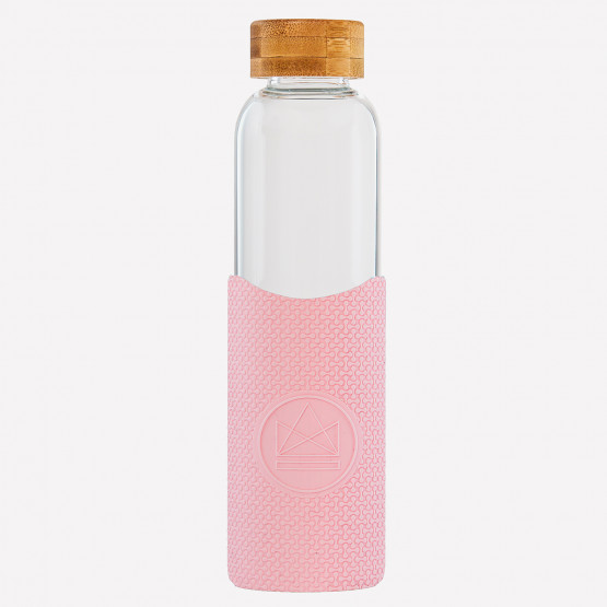 Neon Kactus Pink Flamingo Glass Water Bottle 550ml
