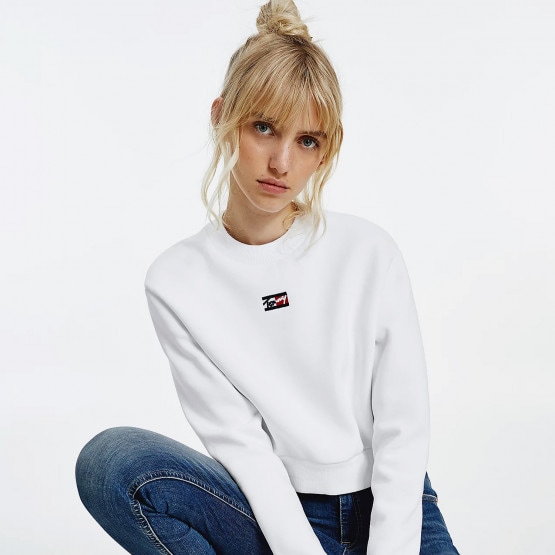 Tommy Jeans Cropped Crew Neck Γυναικείο Φούτερ