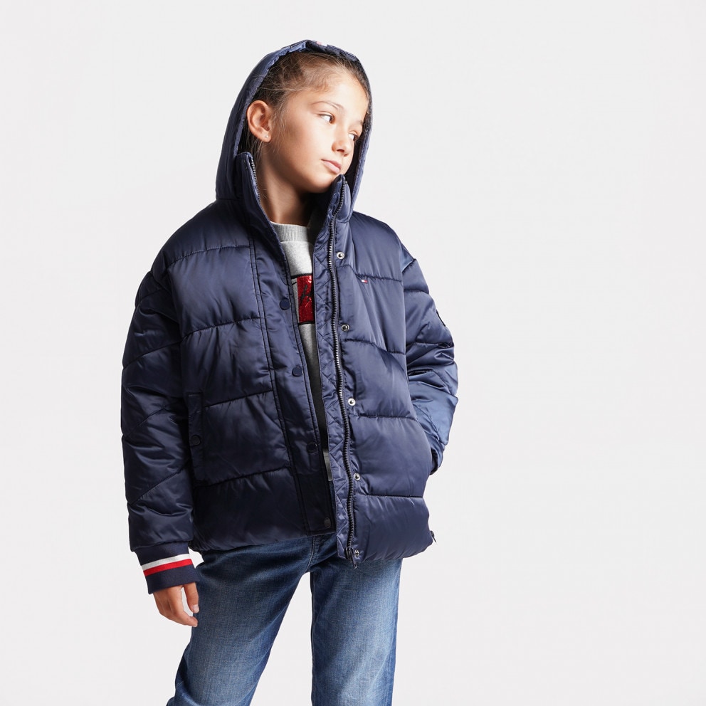 Tommy brief Jeans Satin Kids Puffer Jacket