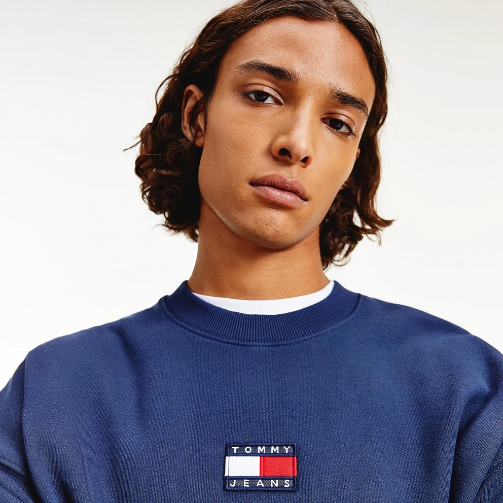 Tommy Jeans Tommy Badge Crew Ανδρική Μπλούζα Φούτερ