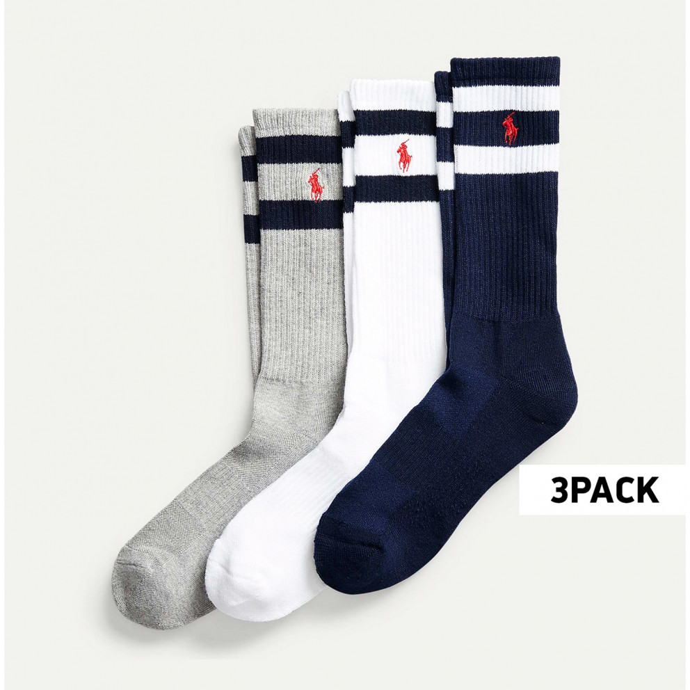 Polo Ralph Lauren Class Stripe-Crew-3 Pack Men's Socks