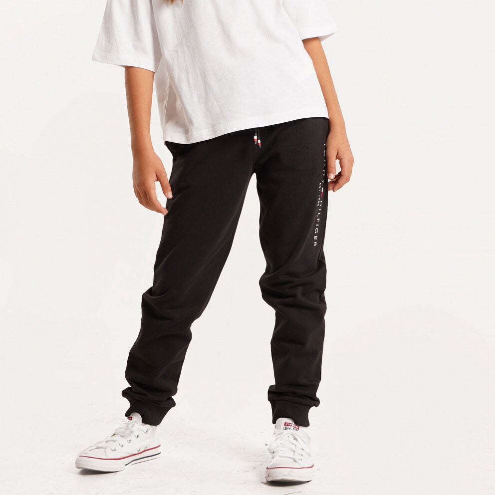 Tommy Jeans Essential Kids' Sweatpants Black KS0KS00214 - BDS - men s belt tommy  hilfiger urban reversible