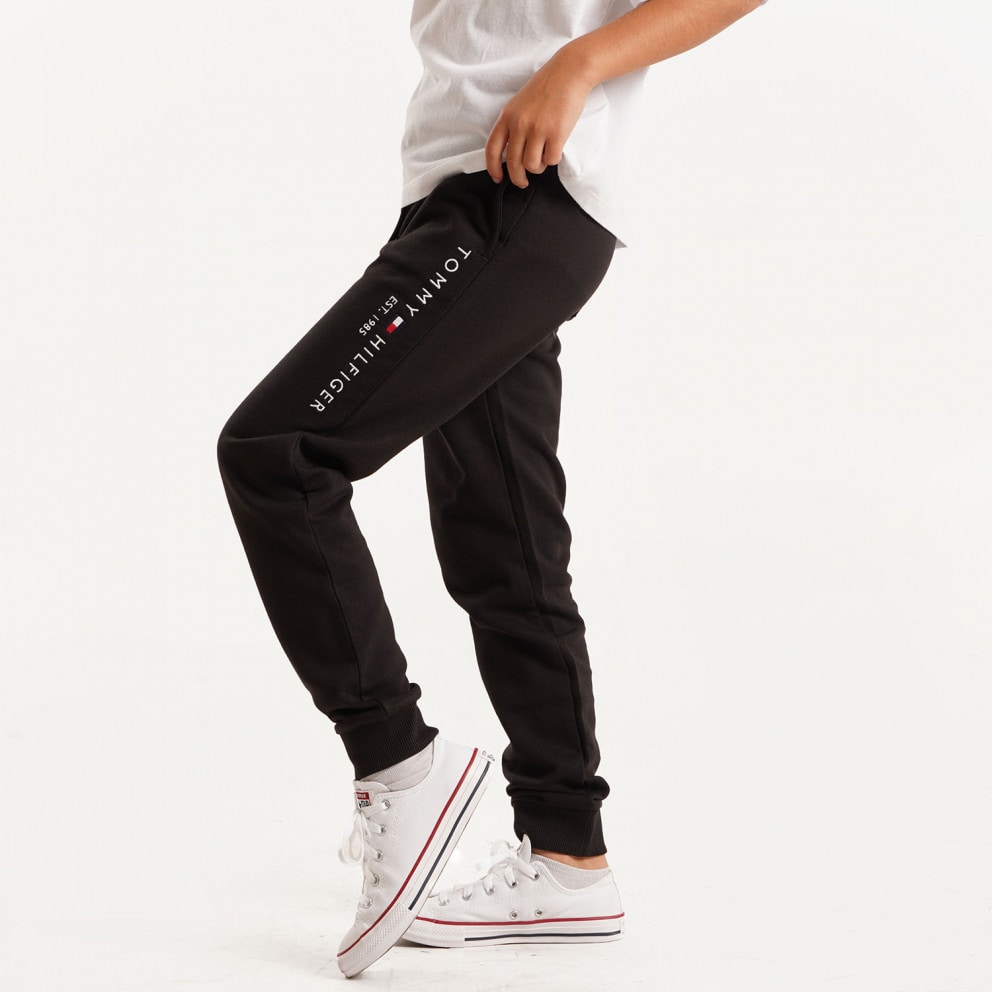 Tommy Jeans Essential Kids' Sweatpants Black KS0KS00214 - BDS - men s belt tommy  hilfiger urban reversible