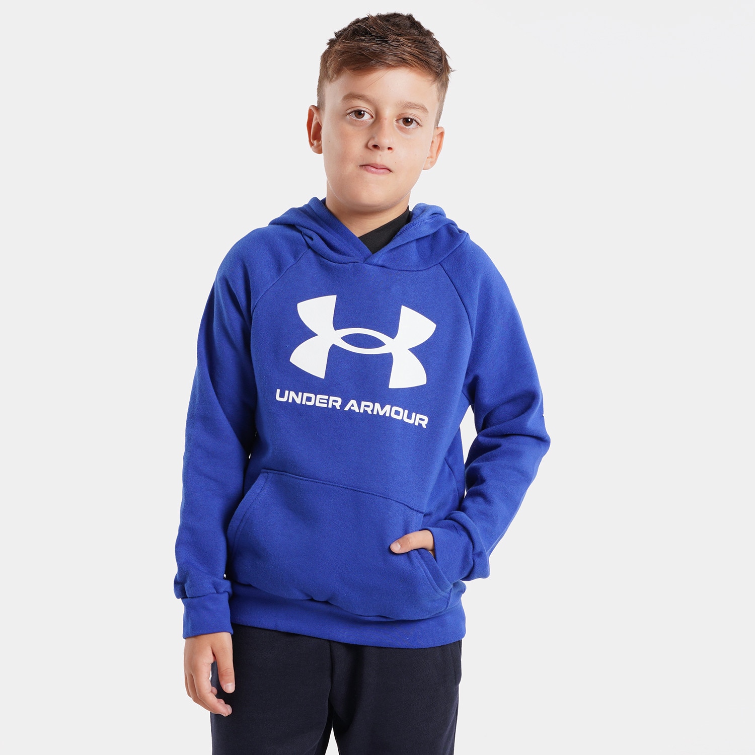 400 Under Armour Rival Fleece Big Logo Kids' Hoodie Blue 1357585 Under  Armour North Dakota State Bison Canyon T-Shirt