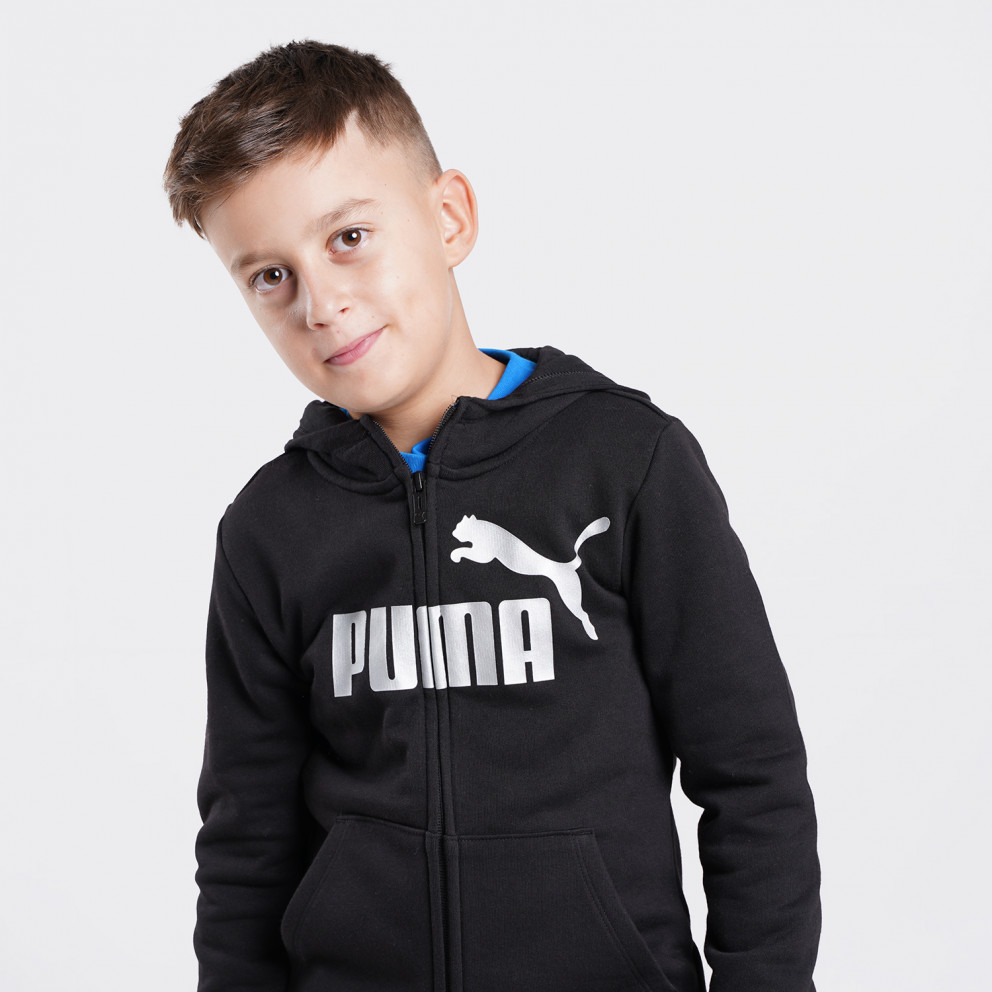 Puma Essentials + Logo Full-Zip Kid's Cardigan