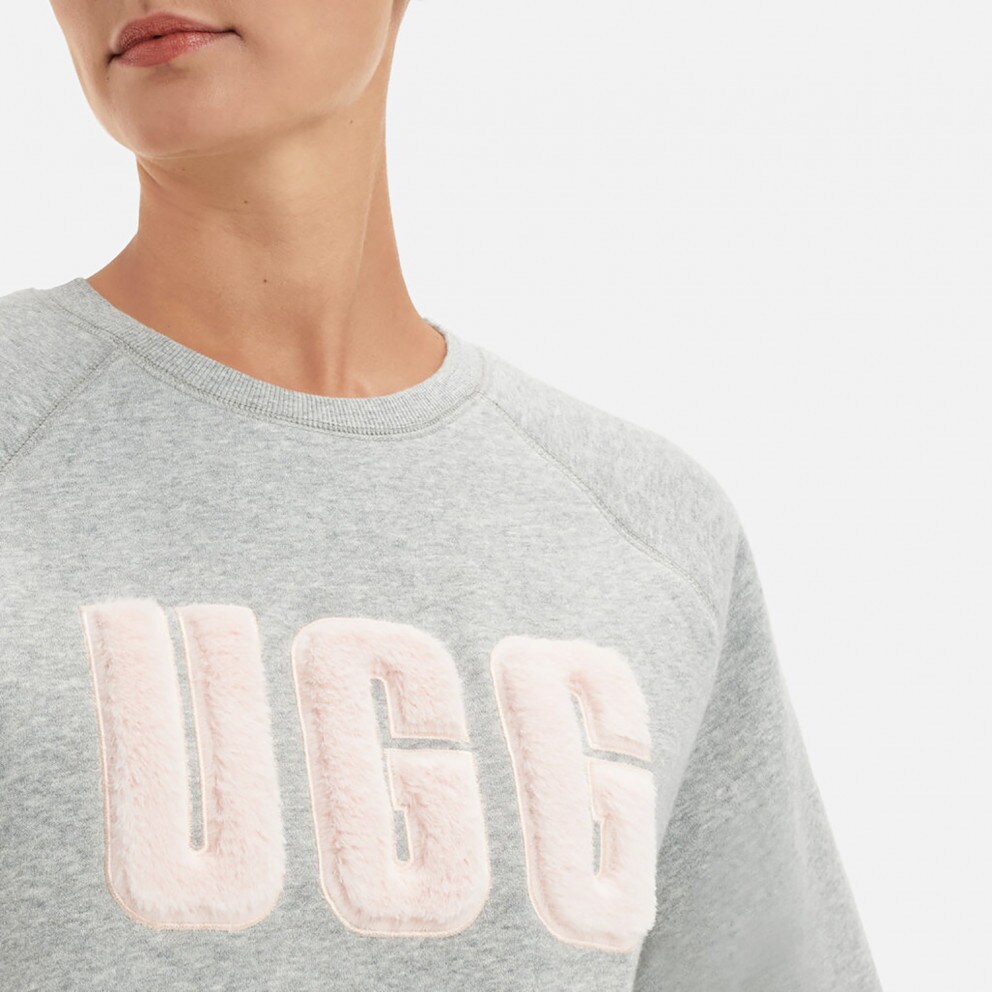 Ugg fuzzy logo crewneck sweatshirt best sale