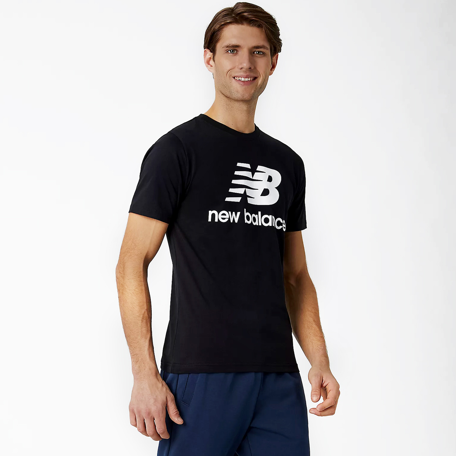 New Balance Essentials Stacked Logo Ανδρικό T-shirt (9000092297_1469)