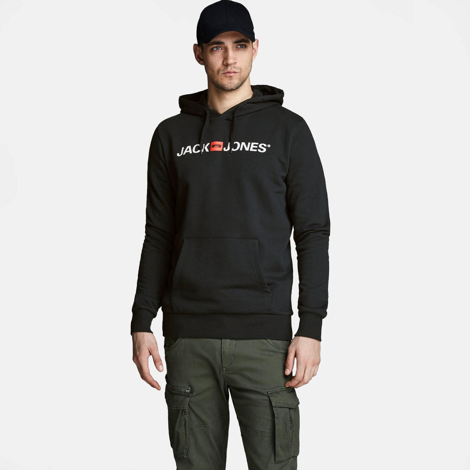 Jack & Jones Logo Ανδρική Μπλούζα με Κουκούλα (9000092902_1469)
