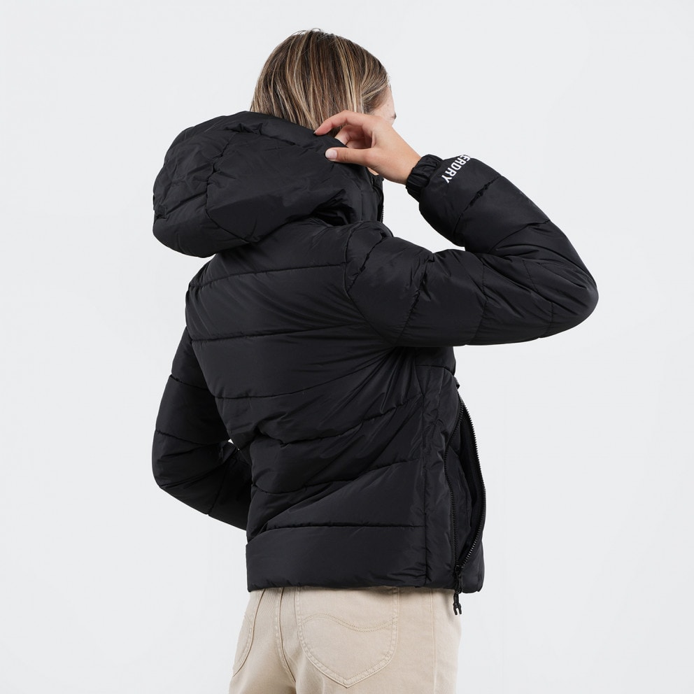 Superdry Spirit Sports Puffer Γυναικείο Μπουφάν με Κουκούλα