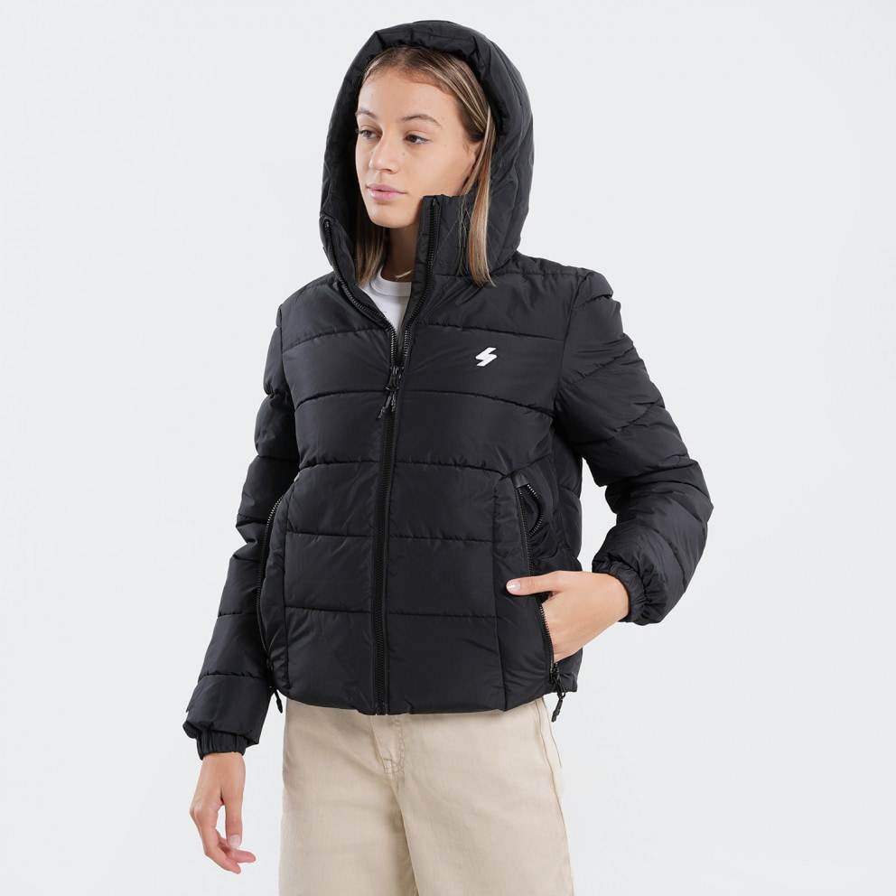 Superdry Spirit Sports Puffer Γυναικείο Μπουφάν με Κουκούλα