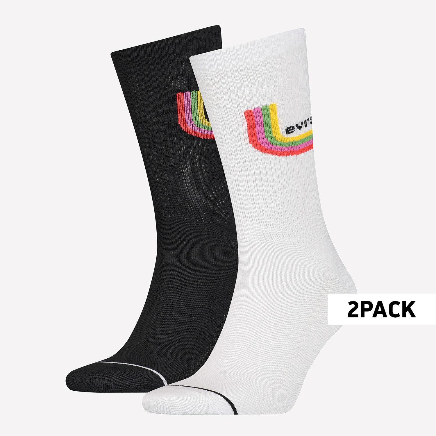 Levis Reg Cut Rainbow Logo Unisex Κάλτσες - 2 Pack (9000092570_56207)