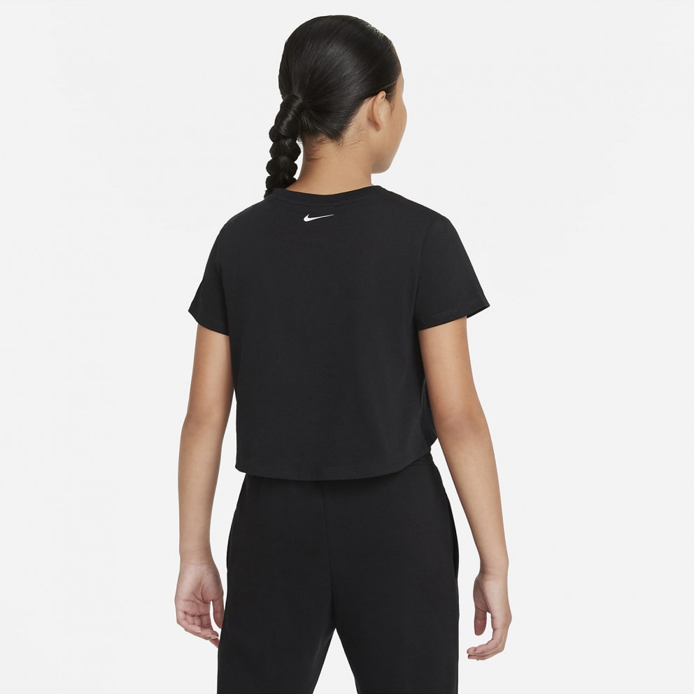 Nike Sportswear Older Kids' (Girls') Cropped T-Shirt BLACK