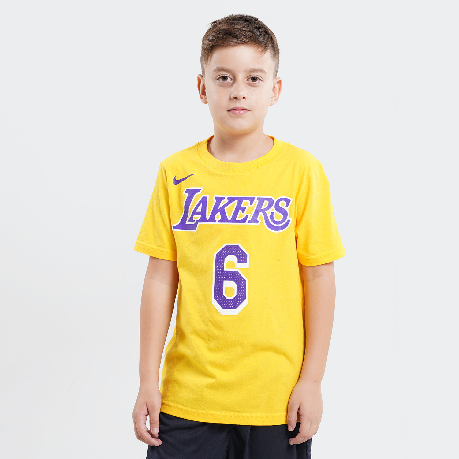 Youth Los Angeles Lakers LeBron James Jordan Brand Purple Statement Edition  Name & Number T-Shirt