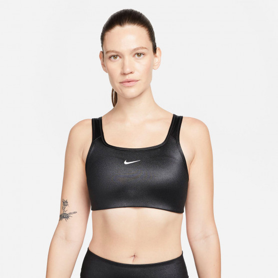 Nike Dri-FIT Swoosh Medium-Support 1-Piece Pad Shine Γυναικείο Μπουστάκι