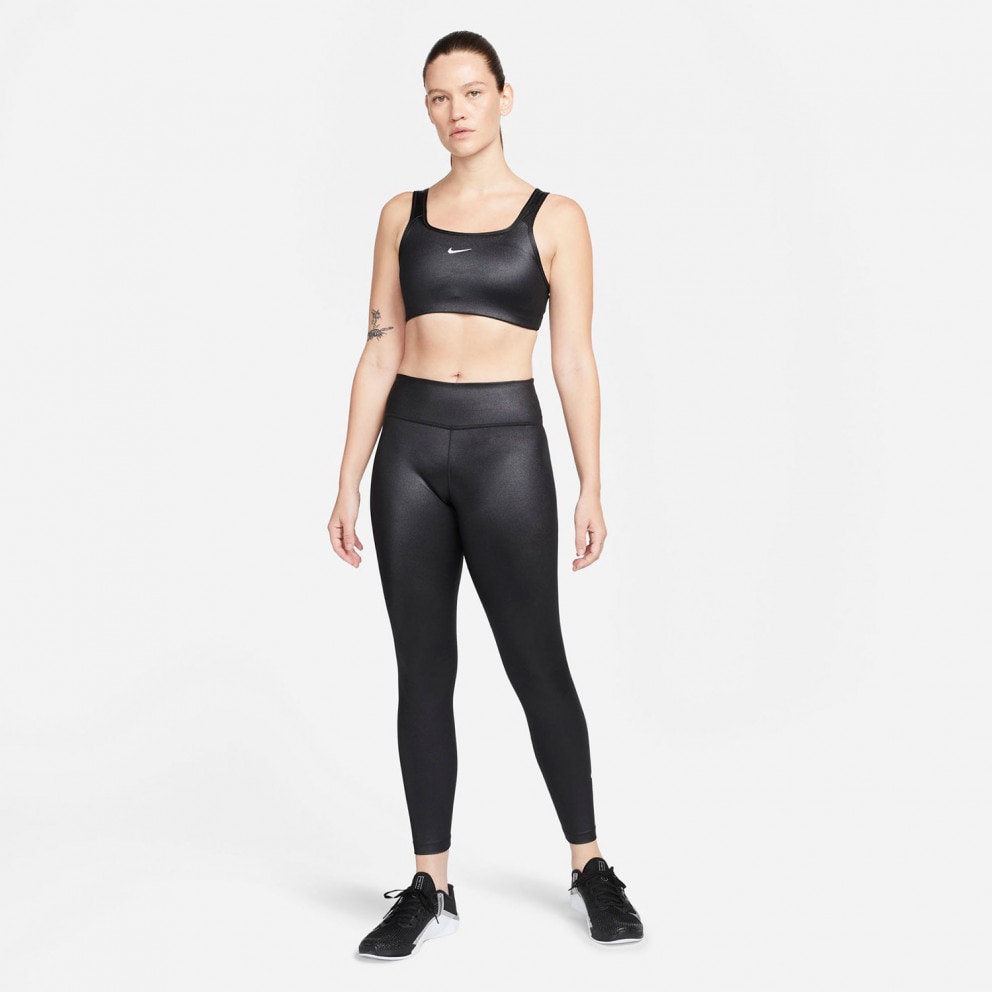 Nike Dri-FIT Swoosh Women's Medium-Support 1-Piece Pad Shine Sports Bra