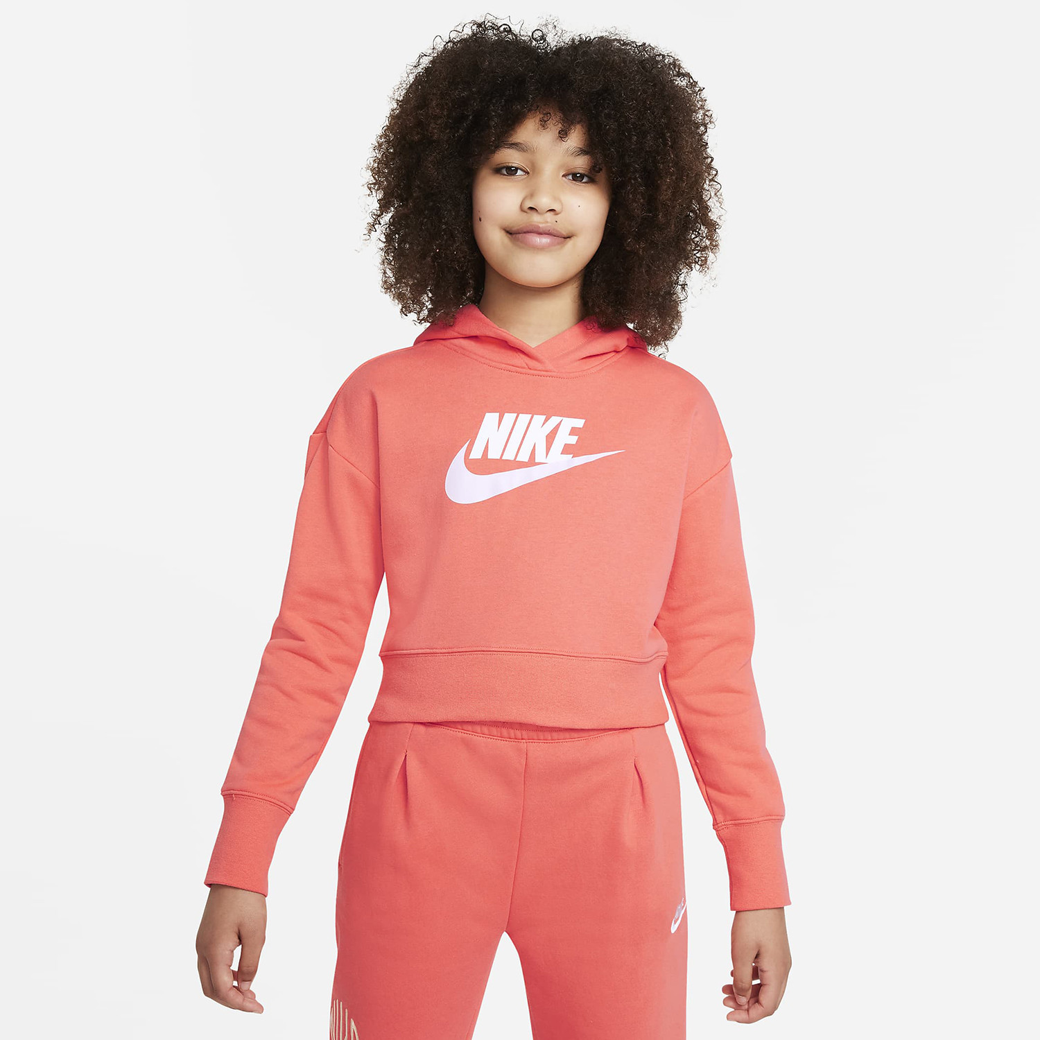 Nike Sportswear Club Cropped Παιδική Μπλούζα με Κουκούλα (9000093651_56393)