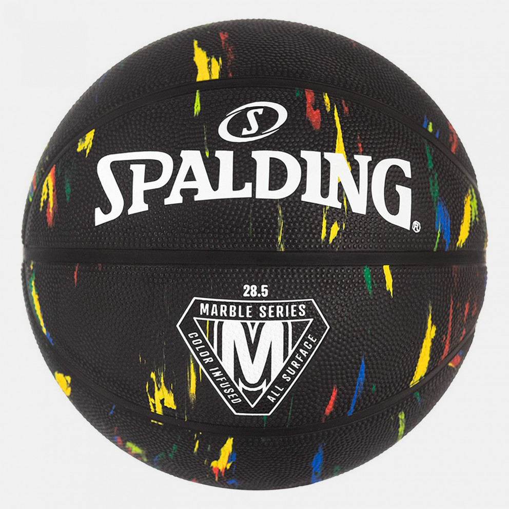 Spalding Marble Series Black Rainbow Rubber Μπάλα ΜπάσκετΝο 7