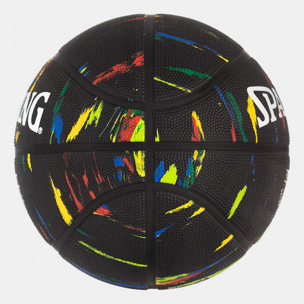 Spalding Marble Series Black Rainbow Rubber Μπάλα ΜπάσκετΝο 7