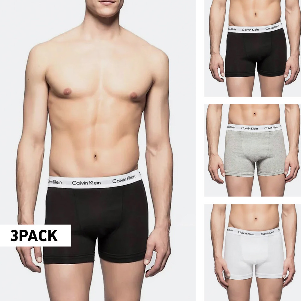 Calvin Klein 3-Pack Men's Trunks Black / Grey / White U2662G-998