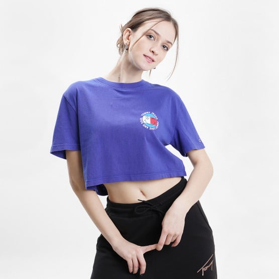 Tommy Jeans Super Crop Peace Smiley Women's Tee