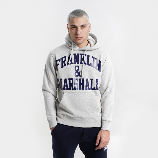 Franklin & Marshall Logo Aνδρική Μπλούζα Με Κουκούλα