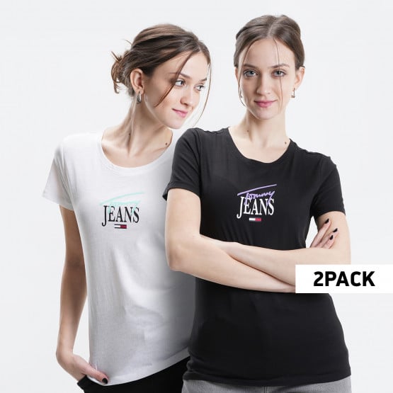 Tommy Jeans 2-Pack Skinny Essentials Logo Γυναικείο T-shirt