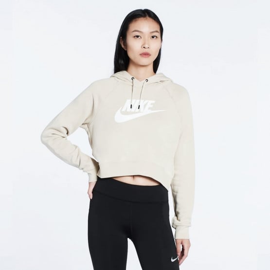 Nike Sportswear Essential Cropped Γυναικεία Μπλούζα με Κουκούλα