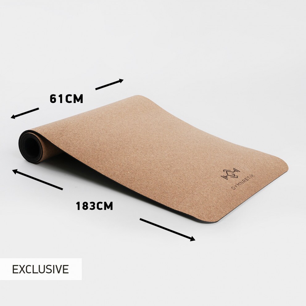 GYMNASTIK Yoga Cork Mat 183 x 61 x 0.6 cm